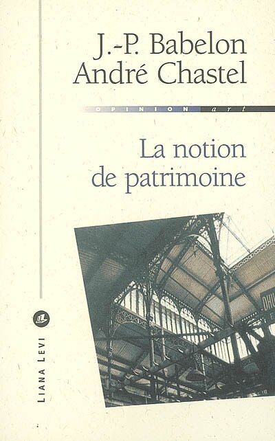 Front cover_La notion de patrimoine