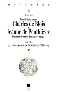 Couverture_Recueil des actes de Charles de Blois et Jeanne de Penthièvre