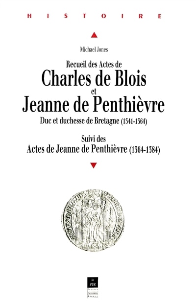 Couverture_Recueil des actes de Charles de Blois et Jeanne de Penthièvre