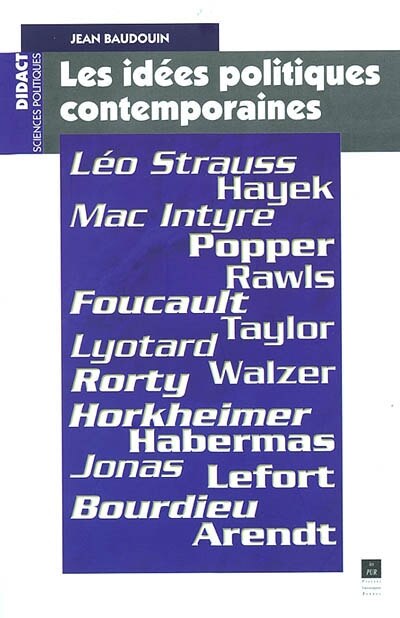 Front cover_Les idées politiques contemporaines