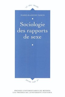 Front cover_Sociologie des rapports de sexe