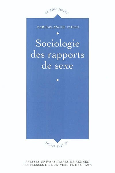 Front cover_Sociologie des rapports de sexe
