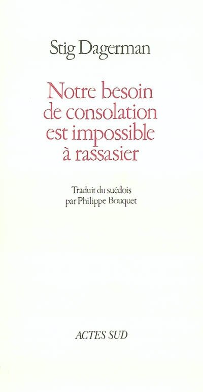 Front cover_Notre besoin de consolation est impossible à rassasier