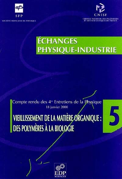 Front cover_Vieillissement de la matière organique, des polymères à la biologie