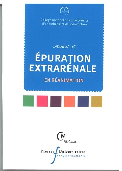 Front cover_Manuel d'épuration extrarénale en réanimation