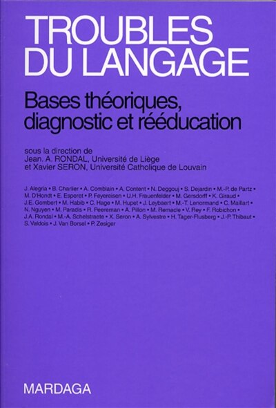 Couverture_Troubles du langage : bases théoriques, diagnostic et rééducation
