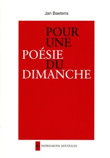 Front cover_Pour une poésie du dimanche