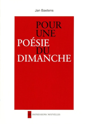 Pour une poésie du dimanche