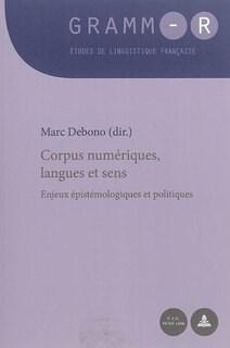 Front cover_Corpus num�riques, langues et sens