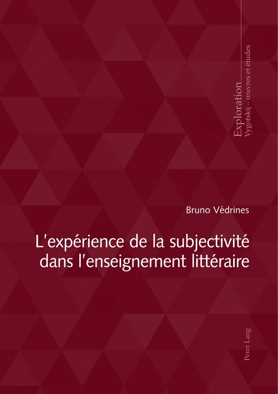 Couverture_L'expérience de la subjectivité dans l'enseignement littéraire