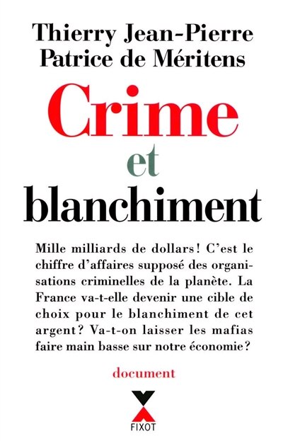 Front cover_Crime et blanchiment