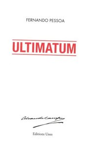 Front cover_Ultimatum : d'Alvaro de Campos