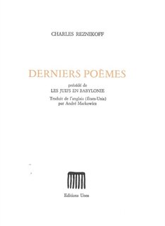 Front cover_Derniers poèmes ; Les Juifs en Babylonie ; Obiter dicta