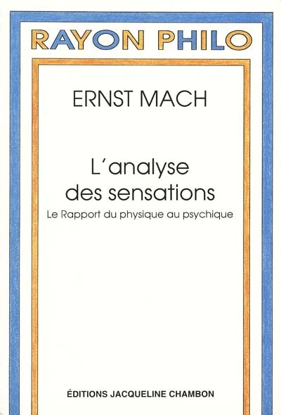 Couverture_L'analyse des sensations : le rapport du physique au psychique