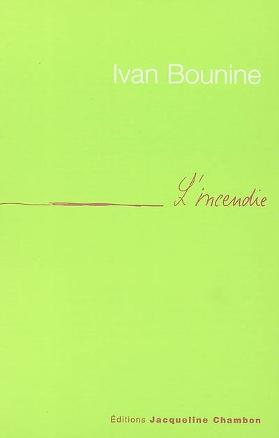 Front cover_L'incendie : petits récits