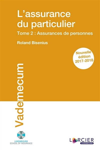 Front cover_L'assurance du particulier, Vol. 2. Assurances de personnes : 2017-2018