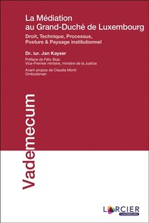 Front cover_La médiation au grand-duché de Luxembourg