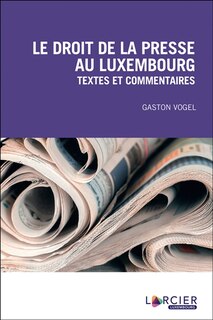 Front cover_Le droit de la presse au Luxembourg