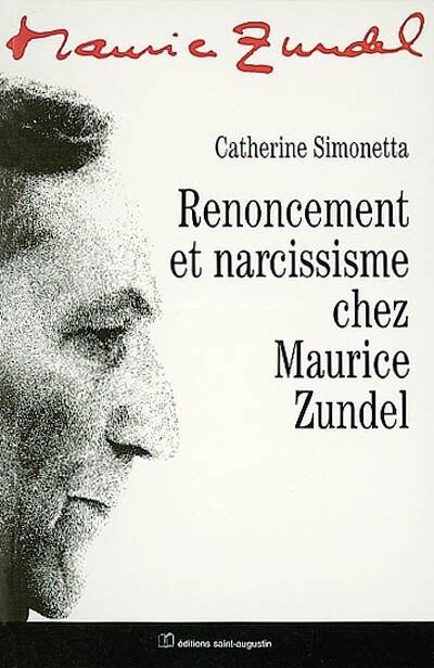 Front cover_Renoncement et narcissisme chez Maurice Zundel