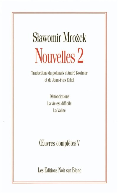 Couverture_Oeuvres complètes, Vol. 5. Nouvelles, Vol. 2