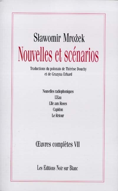 Couverture_Oeuvres complètes, Vol. 7. Nouvelles et scénarios