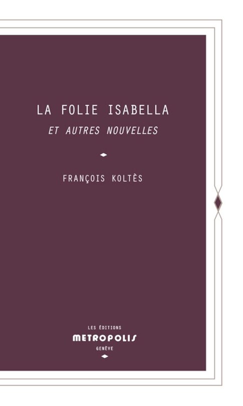 Front cover_La folie Isabella