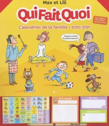 Max et Lili - Qui fait quoi ?: Calendrier de la famille - 2020 - 2021