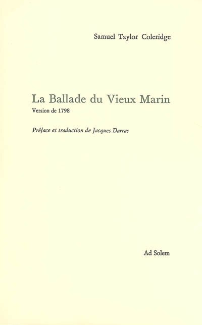 Front cover_La ballade du vieux marin