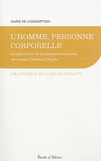 Front cover_L' homme, personne corporelle