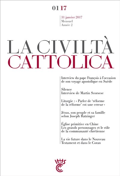 Front cover_Civilt&agrave; cattolica (La), n&deg;1 (2017)