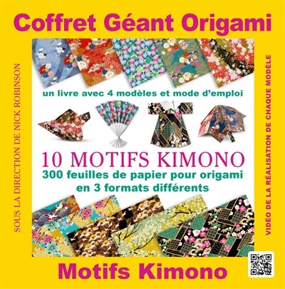 Front cover_Coffret géant origami :10 motifs Kimono