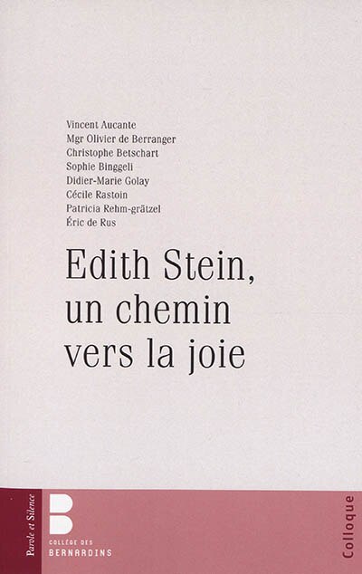 Front cover_Edith Stein