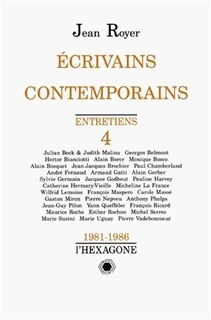 Front cover_Ecrivains Contemporains T.4