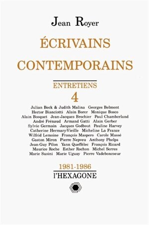 Front cover_Ecrivains Contemporains T.4