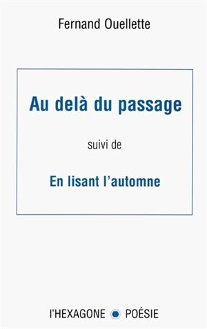 Front cover_Au Dela Du Passage