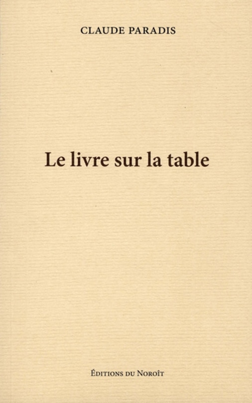 Le livre sur la table