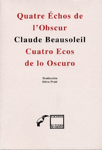 Front cover_Quatre échos de l'obscur = Cuatro ecos de lo oscuro
