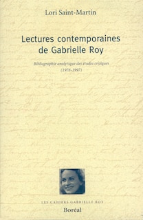 Couverture_Lectures contemporaines de Gabrielle Roy