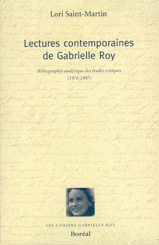 Couverture_Lectures contemporaines de Gabrielle Roy