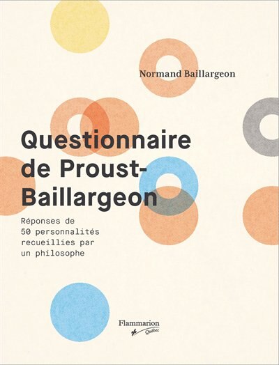 Front cover_Questionnaire de Proust-Baillargeon