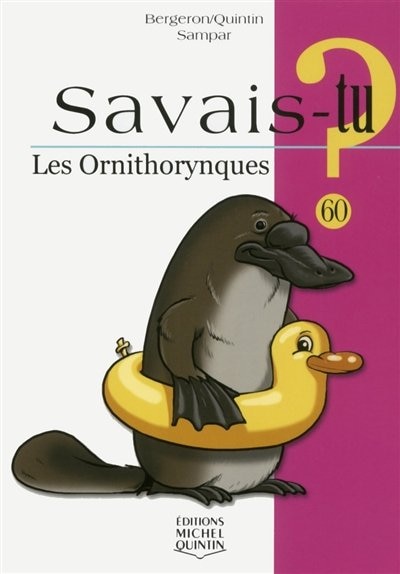 Couverture_Les ornithorynques
