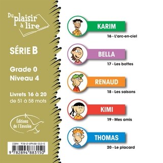 Couverture_Du plaisir à lire - Série B. Grade 0, niveau 4