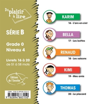 Couverture_Du plaisir à lire - Série B. Grade 0, niveau 4
