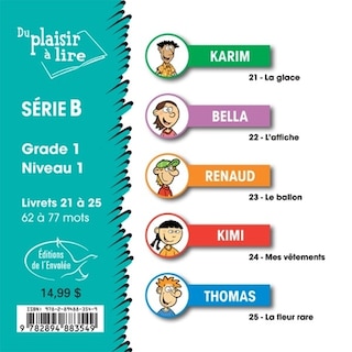 Couverture_Du plaisir à lire - Série B. Grade 1, niveau 1