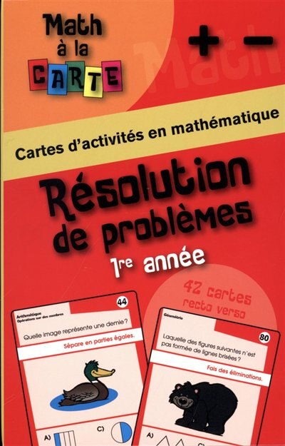 Couverture_Résolution de problèmes, 1re année : cartes d'activités en mathématique