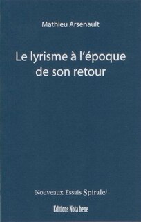 Couverture_Le lyrisme à l'époque de son retour
