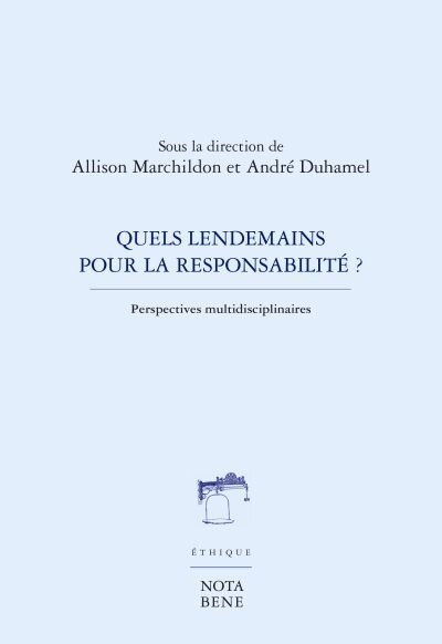 Front cover_Quels lendemains pour la responsabilité?
