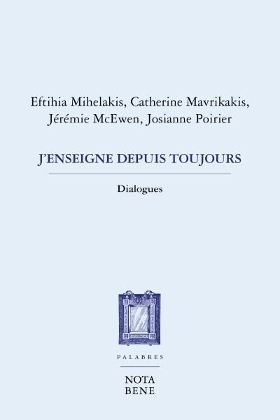 Front cover_J'enseigne depuis toujours