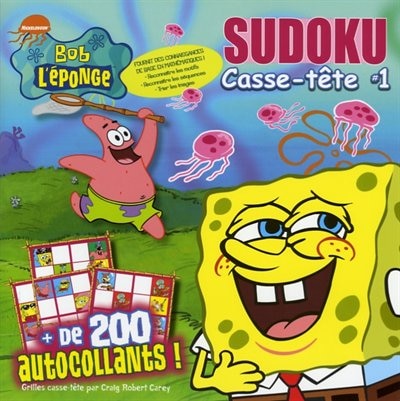 Front cover_Bob l'&eacute;ponge. Sudoku casse-t&ecirc;te 1
