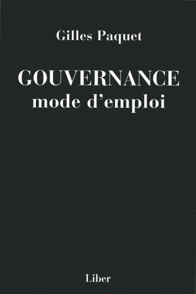 Front cover_Gouvernance, mode d'emploi